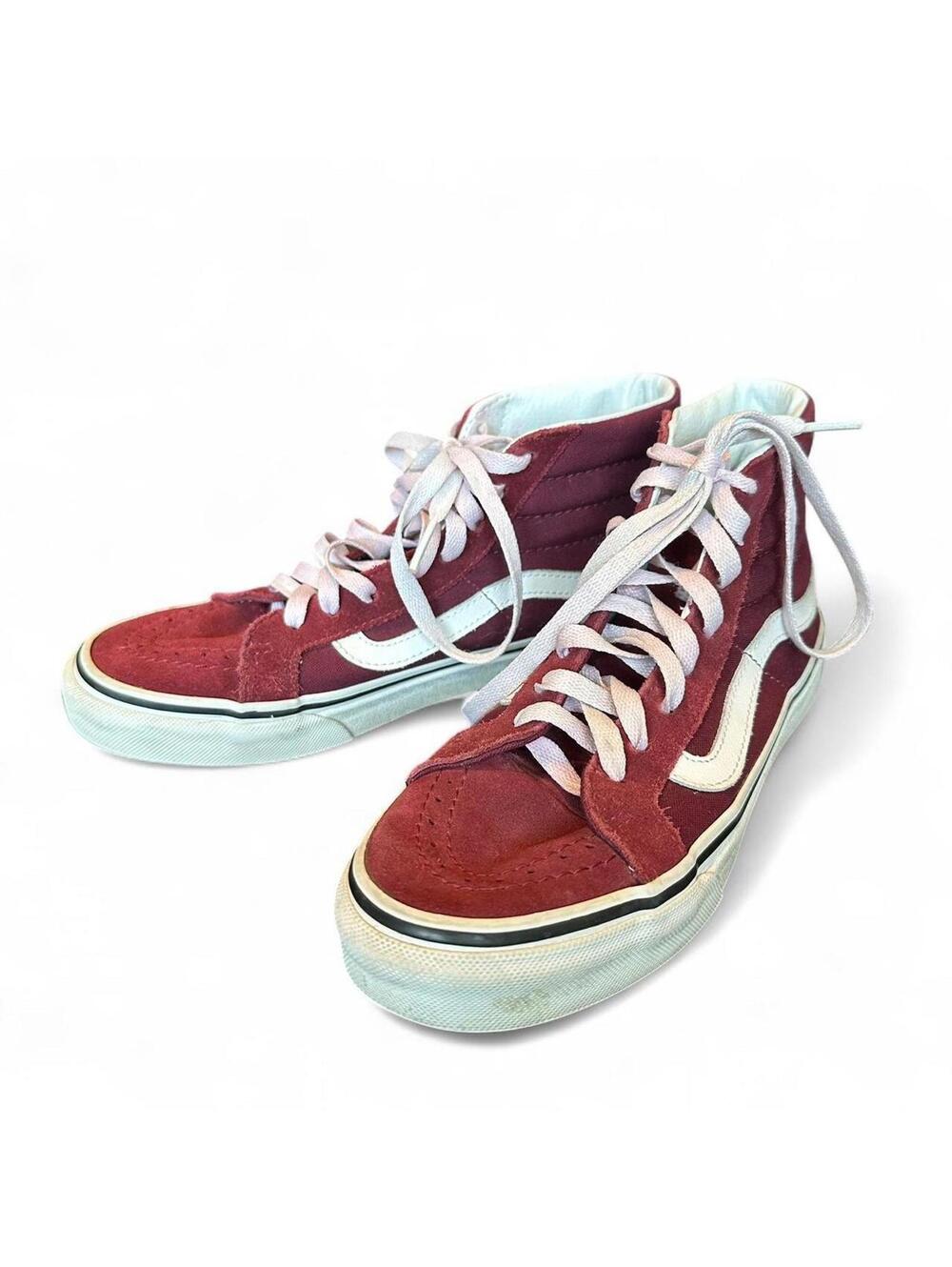 Classic Vans Sk8-Hi sneakers in a rich burgundy! Size 6.5.